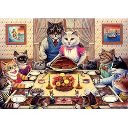 Art Puzzle (5025) - Don Roth: "Cat Family" - 260 brikker puslespil