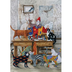 Art Puzzle (4271) - Marek Brzozowski: "The Colored Cats" - 260 brikker puslespil