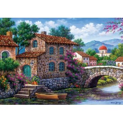 Art Puzzle (5070) - Arturo Zarraga: "Flowery Channel" - 500 brikker puslespil