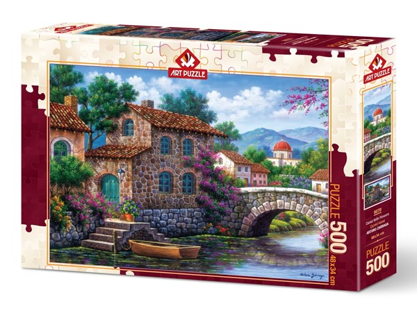 Art Puzzle (5070) - Arturo Zarraga: "Flowery Channel" - 500 brikker puslespil