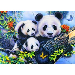 Bluebird Puzzle (70395) - Jenny Newland: "Panda Family" - 100 brikker puslespil
