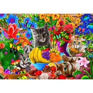 Bluebird Puzzle (70393) - Gerald Newton: "Kitten Fun" - 100 brikker puslespil