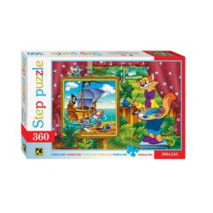 Step Puzzle (73020) - "Leopold the Cat" - 360 brikker puslespil