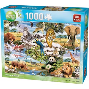 King International (05481) - "Wild Animals" - 1000 brikker puslespil