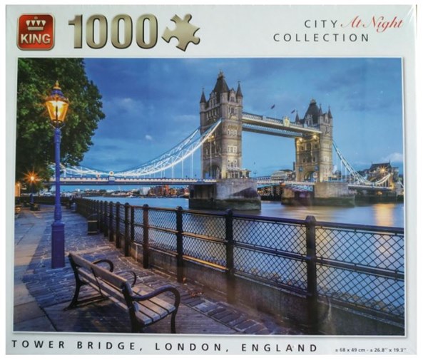 King International (55939) - "Tower Bridge, London, England" - 1000 brikker puslespil