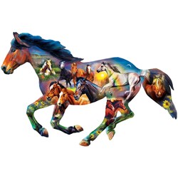 MasterPieces (72052) - "Wild Horse" - 1000 brikker puslespil