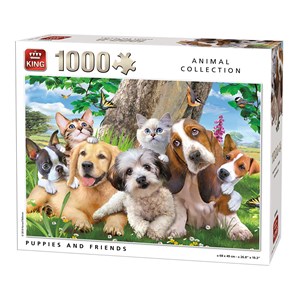 King International (55846) - "Puppies and Friends" - 1000 brikker puslespil