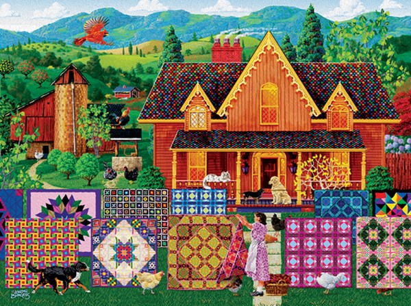 SunsOut (38844) - Joseph Burgess: "Morning Day Quilt" - 1000 brikker puslespil