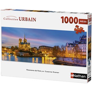Nathan (87577) - "Paris, France" - 1000 brikker puslespil