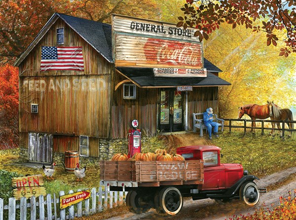 SunsOut (28649) - Tom Wood: "Seed and Feed General Store" - 1000 brikker puslespil