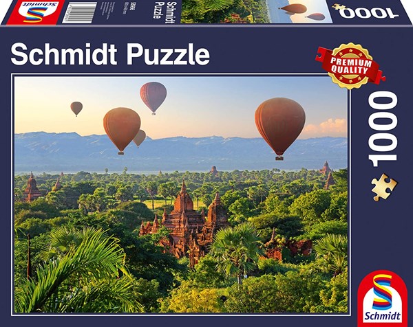 Schmidt Spiele (58956) - "Hot Air Balloons Mandalay Myanmar" - 1000 brikker puslespil