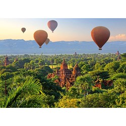 Schmidt Spiele (58956) - "Hot Air Balloons Mandalay Myanmar" - 1000 brikker puslespil