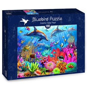 Bluebird Puzzle (70169) - Adrian Chesterman: "Dolphin Coral Reef" - 1000 brikker puslespil