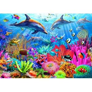 Bluebird Puzzle (70169) - Adrian Chesterman: "Dolphin Coral Reef" - 1000 brikker puslespil