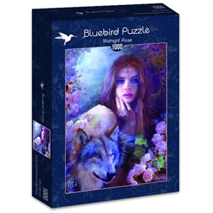 Bluebird Puzzle (70172) - Bente Schlick: "Midnight Rose" - 1000 brikker puslespil