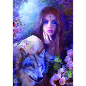 Bluebird Puzzle (70172) - Bente Schlick: "Midnight Rose" - 1000 brikker puslespil