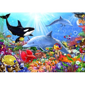 Bluebird Puzzle (70028) - Gerald Newton: "Bright Undersea World" - 1500 brikker puslespil