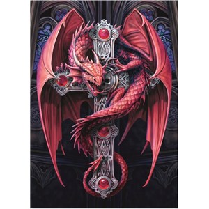 Bluebird Puzzle (70439) - Anne Stokes: "Gothic Guardian" - 2000 brikker puslespil