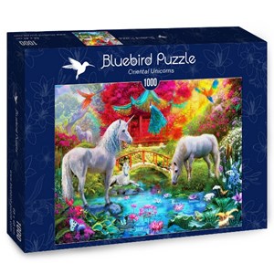 Bluebird Puzzle (70148) - Jan Patrik Krasny: "Oriental Unicorns" - 1000 brikker puslespil
