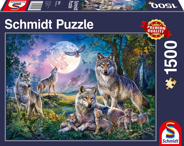 Schmidt Spiele (58954) - "Wolves" - 1500 brikker puslespil