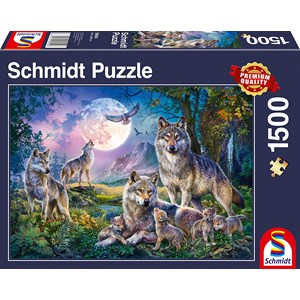 Schmidt Spiele (58954) - "Wolves" - 1500 brikker puslespil