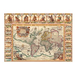 Dino (56115) - "Antique World Map" - 2000 brikker puslespil