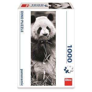 Dino (54544) - "Panda in Grass" - 1000 brikker puslespil