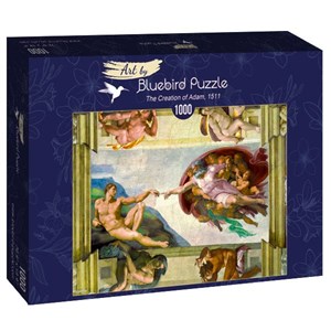 Bluebird Puzzle (60053) - Michelangelo: "The Creation of Adam, 1511" - 1000 brikker puslespil