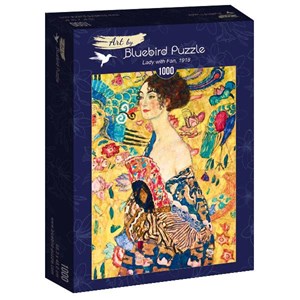 Bluebird Puzzle (60095) - Gustav Klimt: "Lady with Fan, 1918" - 1000 brikker puslespil