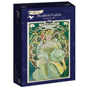 Bluebird Puzzle (60033) - Alphonse Mucha: "Daydream, 1897" - 1000 brikker puslespil