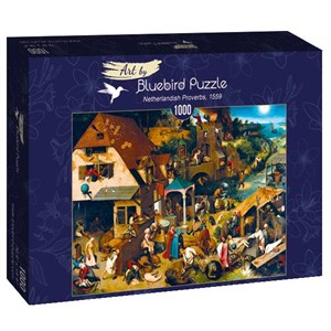 Bluebird Puzzle (60028) - Pieter Brueghel the Elder: "Netherlandish Proverbs, 1559" - 1000 brikker puslespil