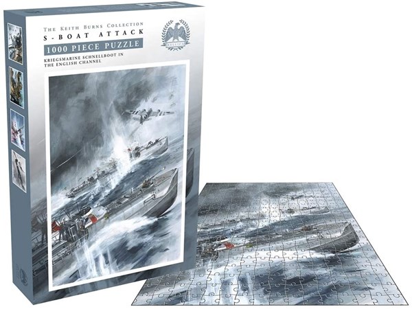 Zee Puzzle (26237) - Keith Burns: "S-Boat Attack" - 1000 brikker puslespil