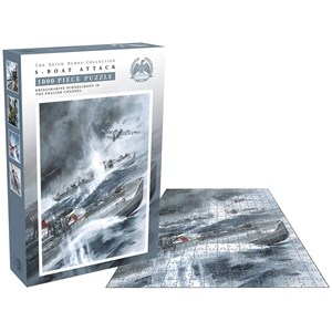 Zee Puzzle (26237) - Keith Burns: "S-Boat Attack" - 1000 brikker puslespil