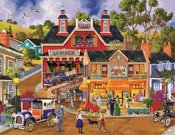 SunsOut (38971) - Joseph Burgess: "Jerrigan Bros General Store" - 1000 brikker puslespil