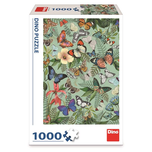 Dino (53286) - "Butterfly Meadow" - 1000 brikker puslespil