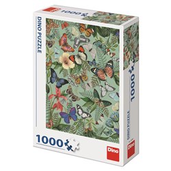 Dino (53286) - "Butterfly Meadow" - 1000 brikker puslespil