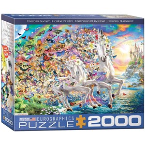 Eurographics (8220-5551) - "Unicorn Fantasy" - 2000 brikker puslespil