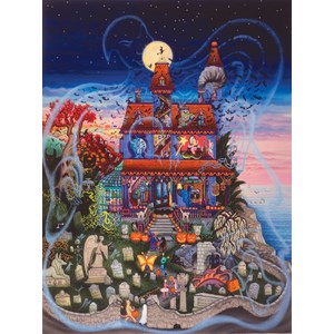 SunsOut (60877) - Kathy Jakobsen: "The Ghost and the Haunted House" - 1000 brikker puslespil
