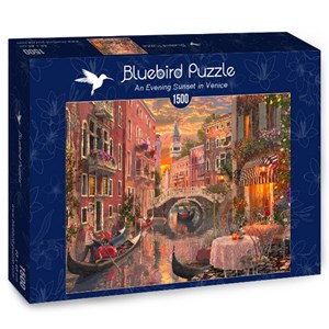 Bluebird Puzzle (70115) - "An Evening Sunset in Venice" - 1500 brikker puslespil