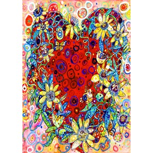 Bluebird Puzzle (70431) - Sally Rich: "Passion Flower" - 1500 brikker puslespil