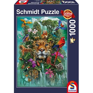Schmidt Spiele (58960) - "King of the Jungle" - 1000 brikker puslespil