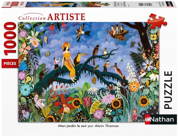 Nathan (87633) - Alain Thomas: "Mon Jardin Le Soir" - 1000 brikker puslespil