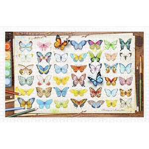 Pintoo (h2027) - "Beautiful Butterflies" - 1000 brikker puslespil