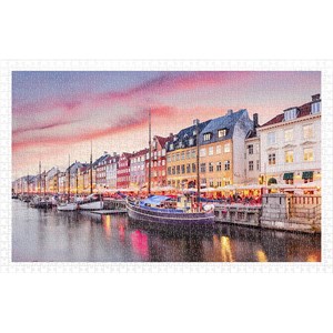 Pintoo (h2010) - "Nyhavn Canal in Copenhagen, Denmark" - 1000 brikker puslespil