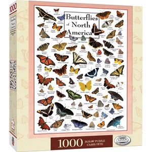 MasterPieces (71971) - "Butterflies of North America" - 1000 brikker puslespil