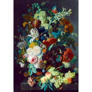 Bluebird Puzzle (60072) - Jan van Huysum: "Still Life with Flowers and Fruit, 1715" - 1000 brikker puslespil