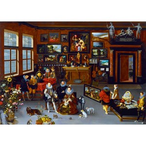 Bluebird Puzzle (art-by--60077) - Hieronymus Francken Iicirca: "The Archdukes Albert and Isabella Visiting a Collector's Cabinet, 1623" - 1000 brikker puslespil