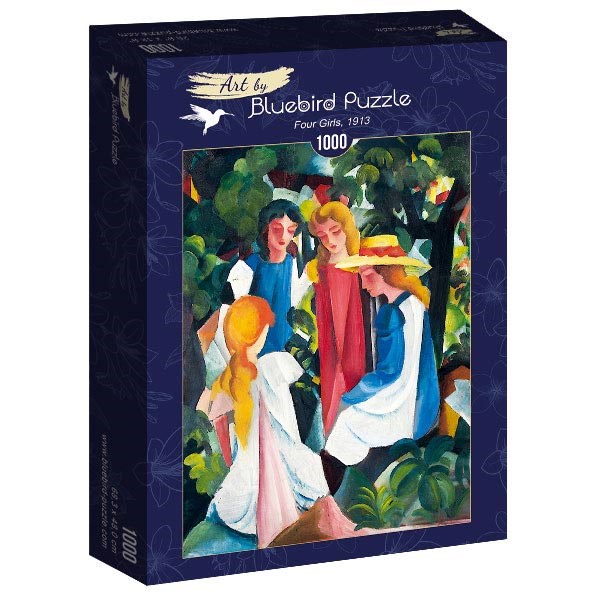Bluebird Puzzle (60082) - August Macke: "Four Girls, 1913" - 1000 brikker puslespil