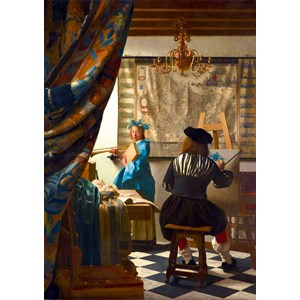 Bluebird Puzzle (60083) - Johannes Vermeer: "Art of Painting, 1668" - 1000 brikker puslespil