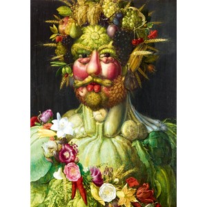 Bluebird Puzzle (60074) - Giuseppe Arcimboldo: "Rudolf II of Habsburg as Vertumnus, 1590" - 1000 brikker puslespil
